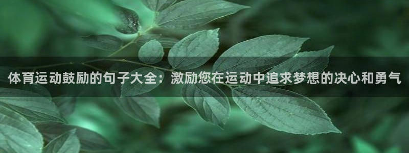 必威betway西汉姆联：体育运动鼓励的句子大全：激励您在运动中追求梦想的决心和勇气